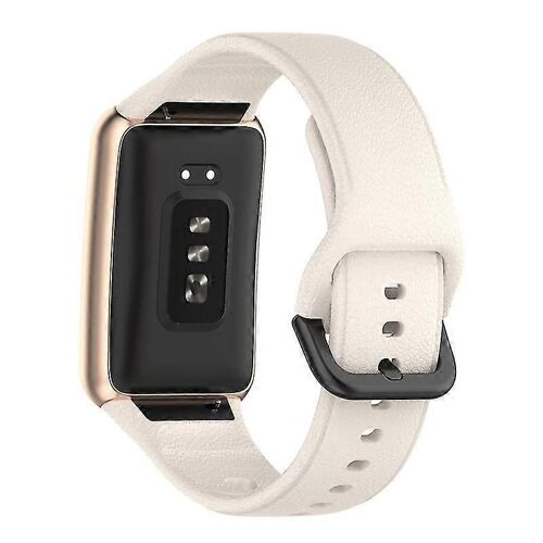 Pour Oppo Watch Free Textured Silicone Watch Band Bracelet De Remplacement Avec Boucle Noire