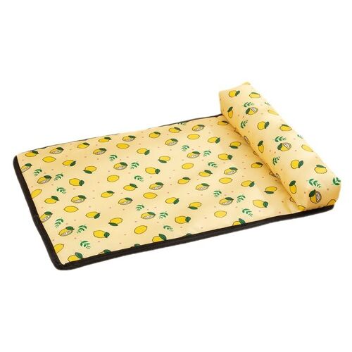 Tapis Lit Rafraîchissant Pour Chat,Tapis Rafraîchissant En Soie Glacée Pour Chien Avec Oreiller,Tapis Refroidissement Pour Animal(C)