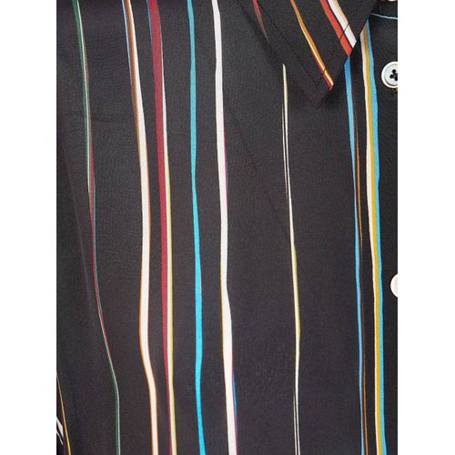 Paul Smith Chemise Signature Stripe En Soie - Bleu