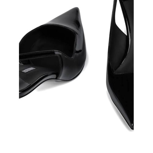 Le Silla Escarpins Vernis Amelia 70 Mm À Bride Arrière - Noir
