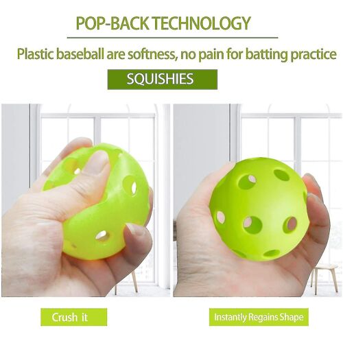 12 Packs De Balles De Baseball En Plastique Pour Frapper