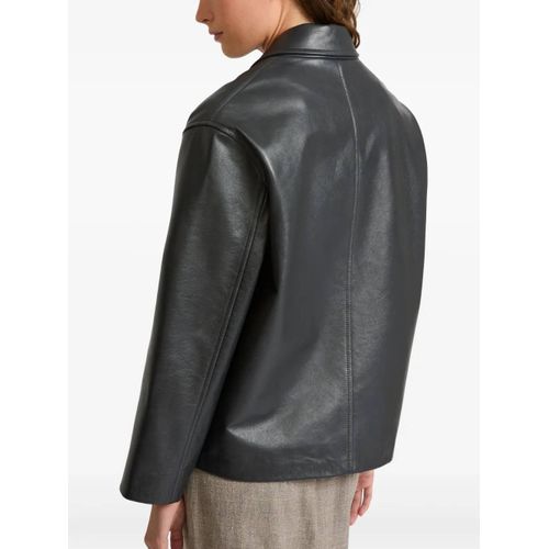 Yves Salomon Veste De Moto En Cuir - Noir