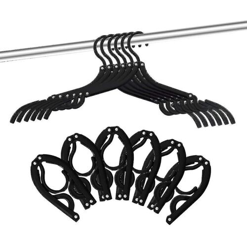 10pcs Travel Hanger Portable Voyage Pliant Vêtements en plastique Cintres de manteau pour voyage Camping en plein air