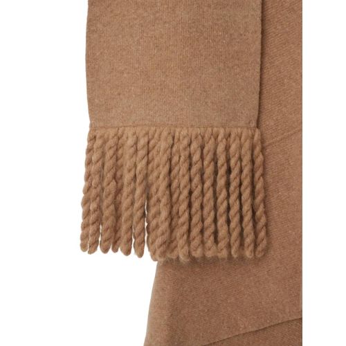 Burberry Robe En Laine Mélangée À Détail D'écharpe - Marron