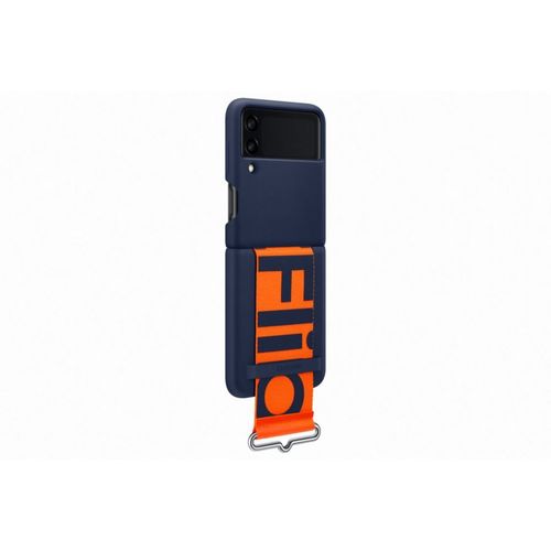 Coque Samsung Flip 3 Silicone Laniere Bleu