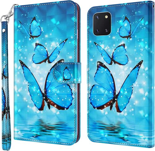 Coque Pour Samsung Galaxy A81/Note 10 Lite/M60s, Housse Premium En Cuir Samsung A81/Note 10 Lite/M60s, Magnetique Flip Case Portefeuille Pu Cuir A Rabat Housse Etui De Protection (Papillon 3)
