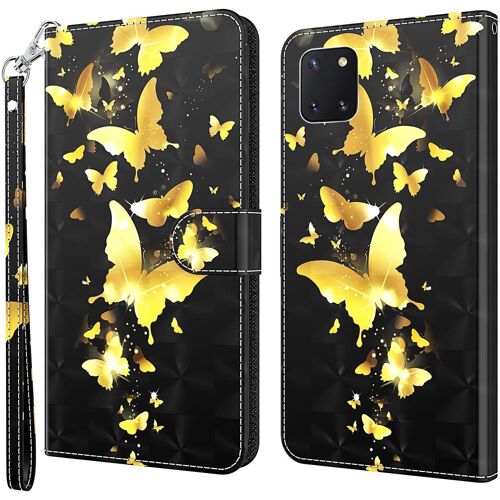 Coque Pour Samsung Galaxy A81/Note 10 Lite/M60s, Housse Premium En Cuir Samsung A81/Note 10 Lite/M60s, Magnetique Flip Case Portefeuille Pu Cuir A Rabat Housse Etui De Protection (Papillon 4)