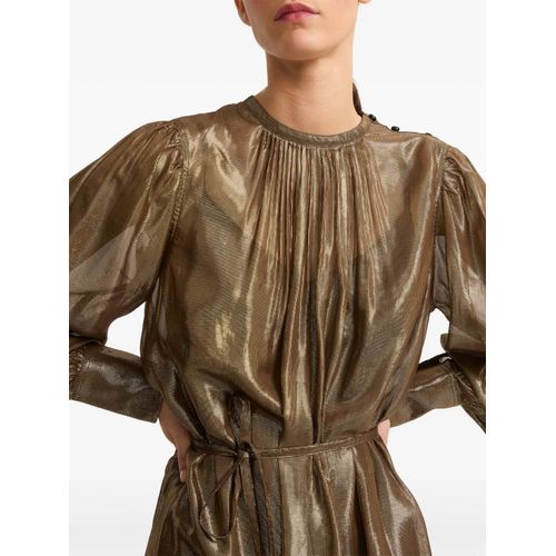 Yves Salomon Robe À Manches Longues - Or