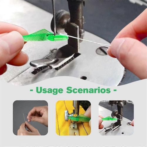 200Pcs Bouche De Poisson Machine À Coudre Aiguille Enfile-aiguille, Machine à coudre rapide Boucle Poisson Type Aiguille Enfile-aiguille (Grand + Petit)