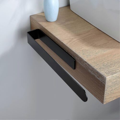Porte-Serviette Noir - Porte-Serviettes Aucun Perçage Requis Pour La Salle De Bain Ou La Cuisine Anneau De Serviette En Acier Inoxydable-Yujia