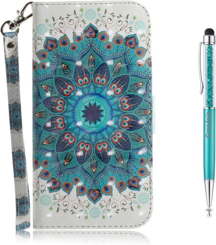 Coque?Pour Iphone 11 Pro (5,8 Pouces),?[Peinture?3d]?Pu?Etui?Housse?En?Cuir?Portefeuille?De?Protection?Avec?[Emplacements?Cartes]?[Fonction?Support]?[Fermeture?Magntique]?(Cran De Paon)