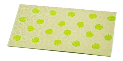 Papertree Monsoon Lot De 5 Enveloppes Cadeau 19*10cm - Anis