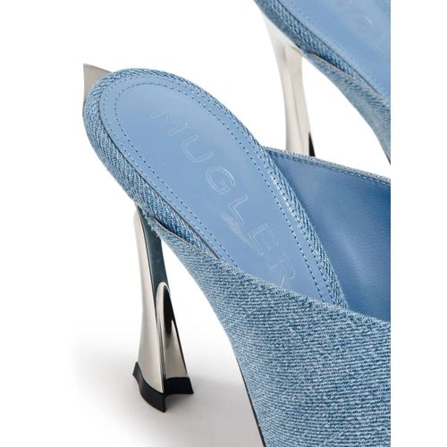 Mugler Mules En Jean À Bout Pointu - Bleu - 39