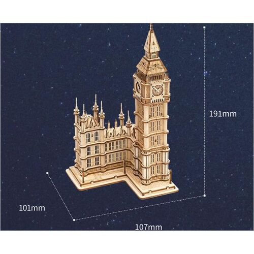 Maquette En Bois Avec Led - Big Ben - 220 Pièces