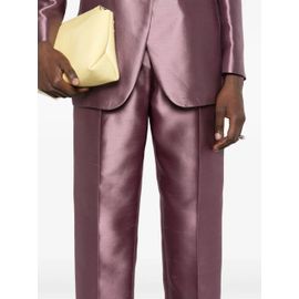 Max Mara Pantalon De Tailleur À Effet Métallisé - Violet