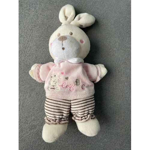 Doudou Peluche Lapin Rose Nicotoy 