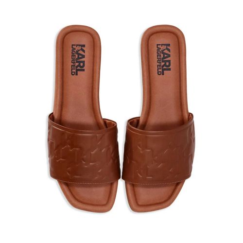 Karl Lagerfeld Claquettes Brio À Motif Monogrammé - Marron