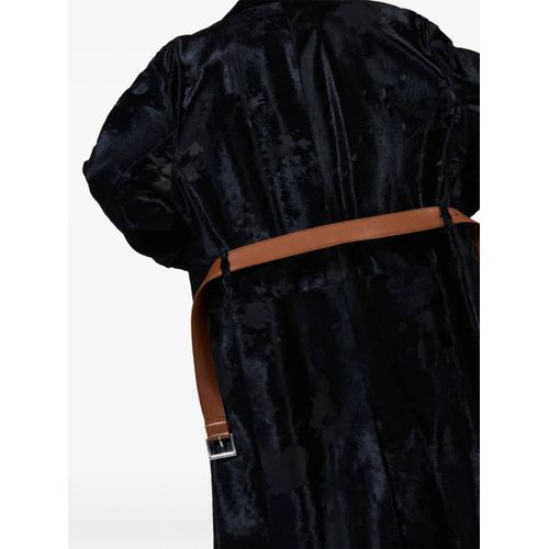 Prada Manteau En Cuir - Noir