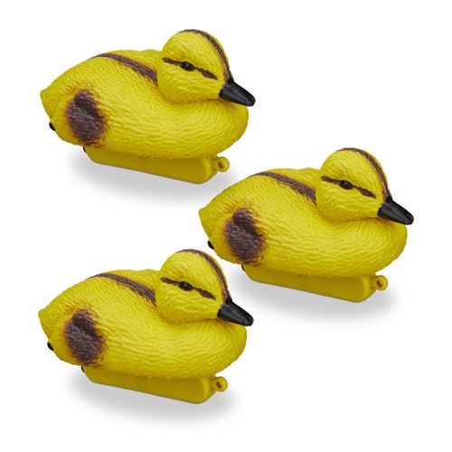 Relaxdays Canard En Plastique Canard Bassin Canard Canard Flottant Lot De 3 Canetons Déco