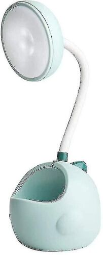 Cartoon Dinosaur Cute Lampes De Table Avec Port De Charge Usb Et Porte-Stylo Vert