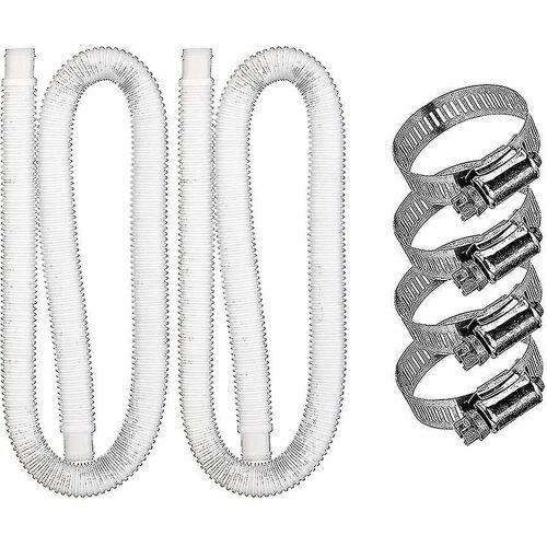 Tuyau de piscine 2 pack - tuyau de piscine de remplacement avec clip. Le tuyau de vidange de piscine est facile à installer