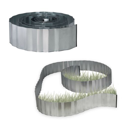 Relaxdays 2x Bordures De Jardin Métal Galvanisé Pour Massifs Allées Plantes Potager