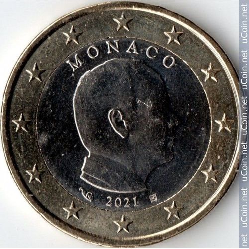Monaco = Pièce De Monnaie De 1 Euro , Année 2021, Roi Albert I I
