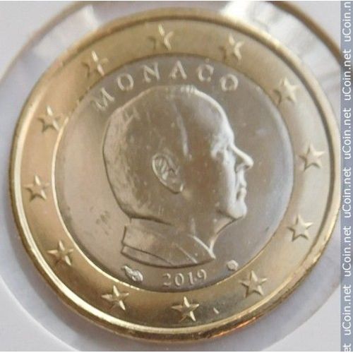 Monaco = Pièce De Monnaie De 1 Euro , Année 2019, Roi Albert I I