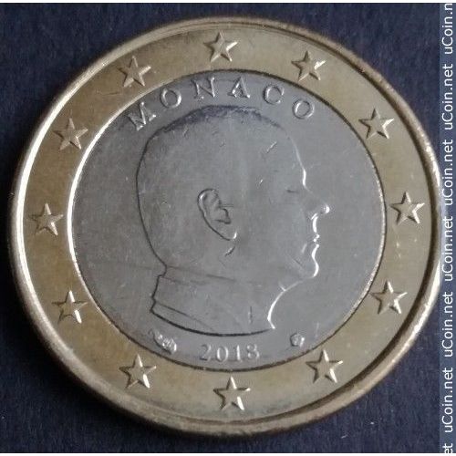 Monaco = Pièce De Monnaie De 1 Euro , Année 2018, Roi Albert I I