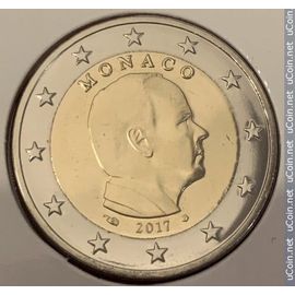 Monaco = Pièce De Monnaie De 2 Euros , Année 2017, Roi Albert I I