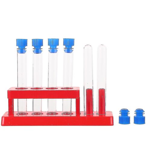 1 Ensemble De Tubes À Essai En Plastique Compte-Gouttes Avec Bouchons Kit De Rack De Tube À Essai Pour Enfants