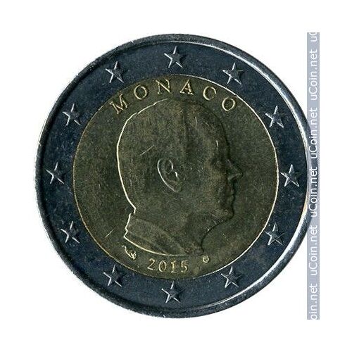 Monaco = Pièce De Monnaie De 2 Euros , Année 2015, Roi Albert I I