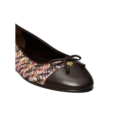 Tory Burch Ballerines À Bout Contrastant - Rose