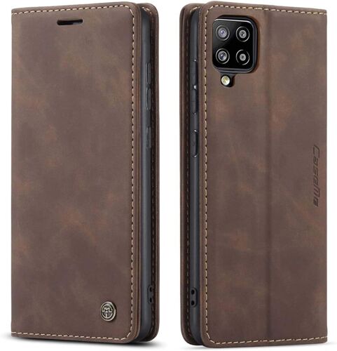 Coque Compatible Avec Samsung Galaxy A42 5g,Anti-Choc Housse En Cuir Premium Flip Case Portefeuille Etui,Caf