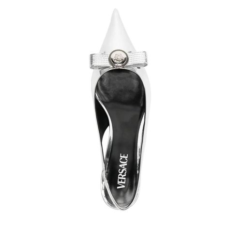 Versace Escarpins À Bride Arrière - Argent