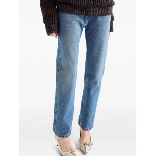 Prada Jean À Plaque Logo - Bleu