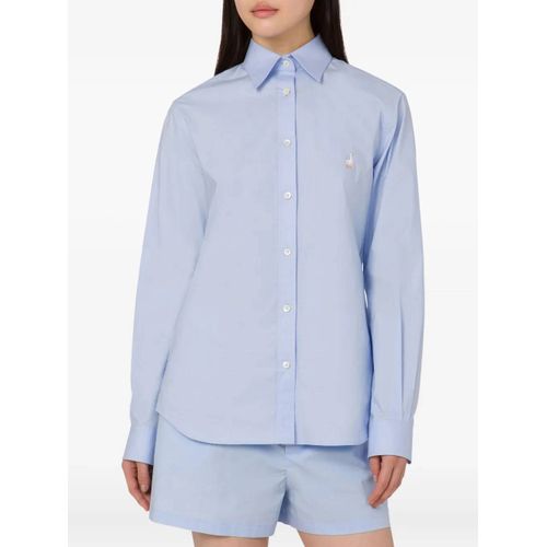Moschino Chemise Goose En Popeline - Bleu