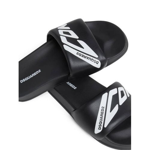 Dsquared2 Claquettes À Logo Imprimé - Noir