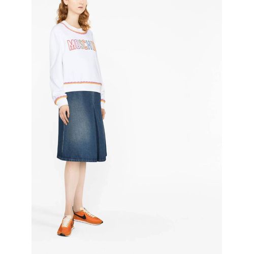 Moschino Sweat À Bords En Macramé - Blanc