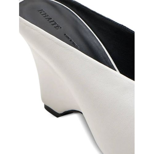 Khaite Sandales Compensées 75 Mm À Bout Ouvert - Blanc - 37