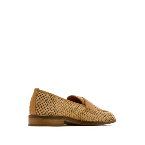 Andrea Gomez Mocassins En Cuir Tressé À Boucles - Marron