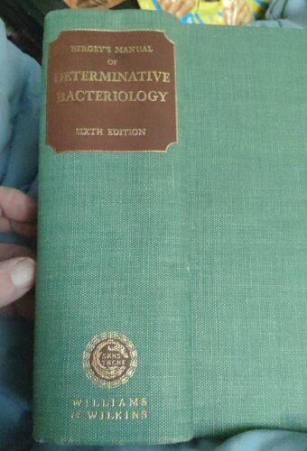 Bergey S Manual Of Determinative Bacteriology - Williams & Wilkins Sixth Edition