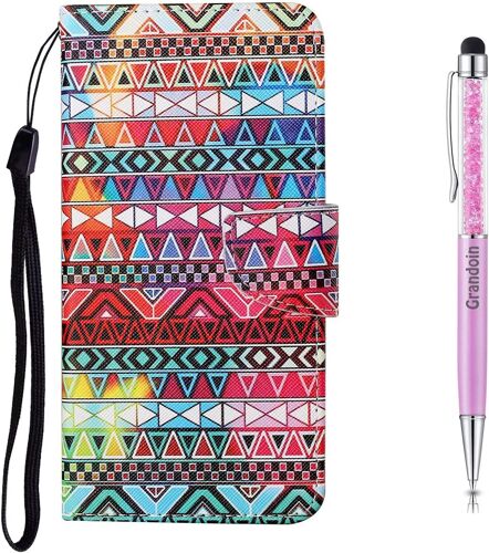 Coque Pour Xiaomi Redmi 5 Plus, Protection Housse En Cuir Portefeuille Livre, Cr¿¿Atif Peint ¿¿Tui Flip Case Avec [Emplacements Cartes] [Fonction Support] [Magn¿¿Tique] (Style Tribal)