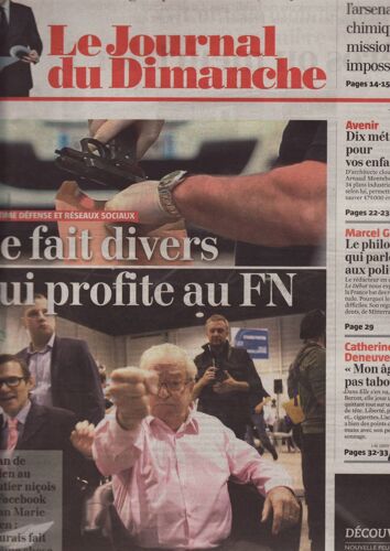 Le Journal Du Dimanche / 15-09-2013 N°3479 : Catherine Deneuve (1p) - Jennifer Aniston (1/2p)