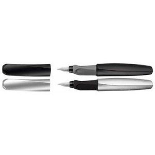 Pelikan Twist Füllhalter, silber/schwarz Federbr...