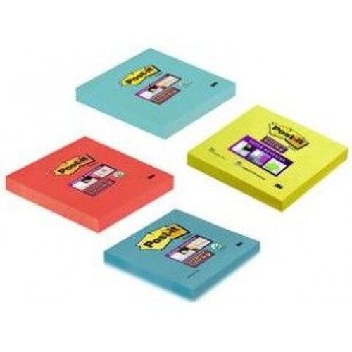 3M bloc-notes post-it Super Sticky, 76 x 76 mm