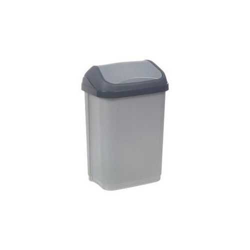OKT Abfalleimer "Swing-Bin", 10 Liter, silber / antharzit