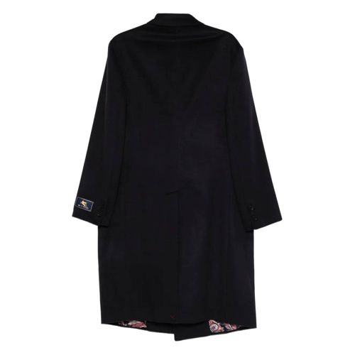 Etro Manteau Croisé À Motif Cachemire - Bleu