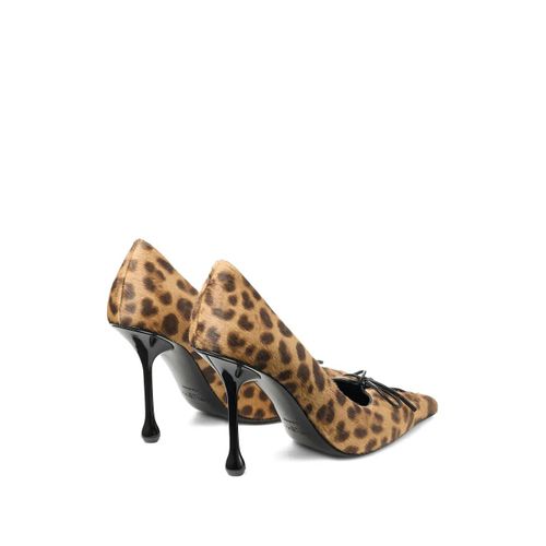 Jimmy Choo Escarpins Scarlett 95 Mm À Imprimé Léopard Et Lacets - Marron