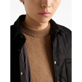 Prada Chemise En Cachemire Matelassée - Noir